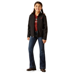 Ariat Youth New Team Softshell Brand Jacket, Black/Mexico