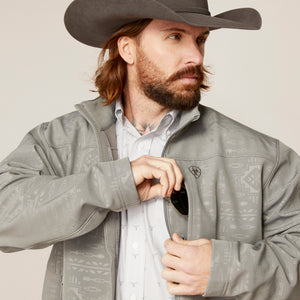 Ariat Men's Vernon 2.0 Softshell Jacket, Jetty Grey Embossed