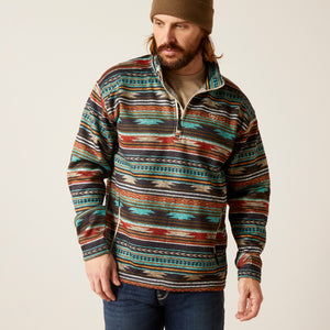 Ariat Men's Caldwell 1/4 Zip Sweater, Biscay Bay Serape