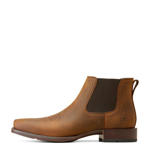 Ariat Men's Booker Ultra Square Toe Western Boot, Oily Distressed Tan