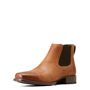 Ariat Men's Booker Ultra Square Toe Western Boot, Almond Roca