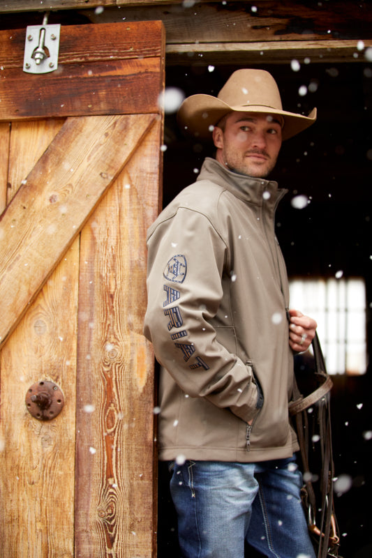 Ariat Men's Logo 2.0 Softshell Jacket, Banyan Bark