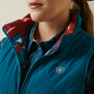 Ariat Women's Reversible Dilon Vest, Deep Lagoon