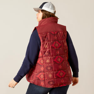 Ariat Women's REAL Crius Vest, Burnt Rose Print