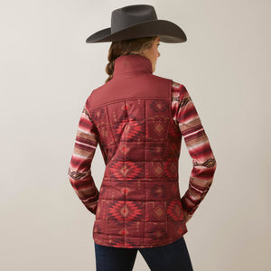 Ariat Women's REAL Crius Vest, Burnt Rose Print