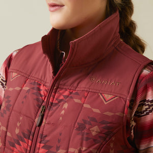 Ariat Women's REAL Crius Vest, Burnt Rose Print