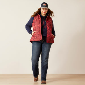 Ariat Women's REAL Crius Vest, Burnt Rose Print