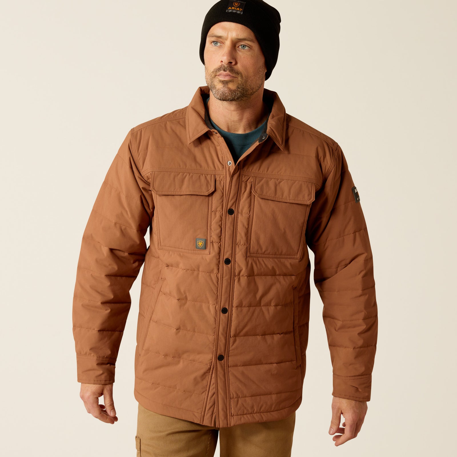 Ariat Men's Rebar Cordura Ripstop Insulated Shirt Jacket, Aztec
