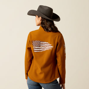 Ariat Women's Team Patriot Softshell Jacket, Chestnut Horse
