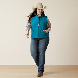 Ariat Women's New Team Softshell Vest, Ocean Depths/Retro Ranch Print