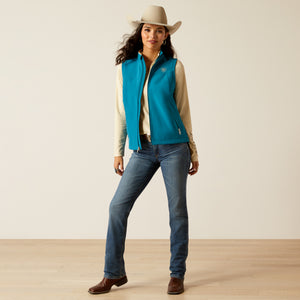 Ariat Women's New Team Softshell Vest, Ocean Depths/Retro Ranch Print