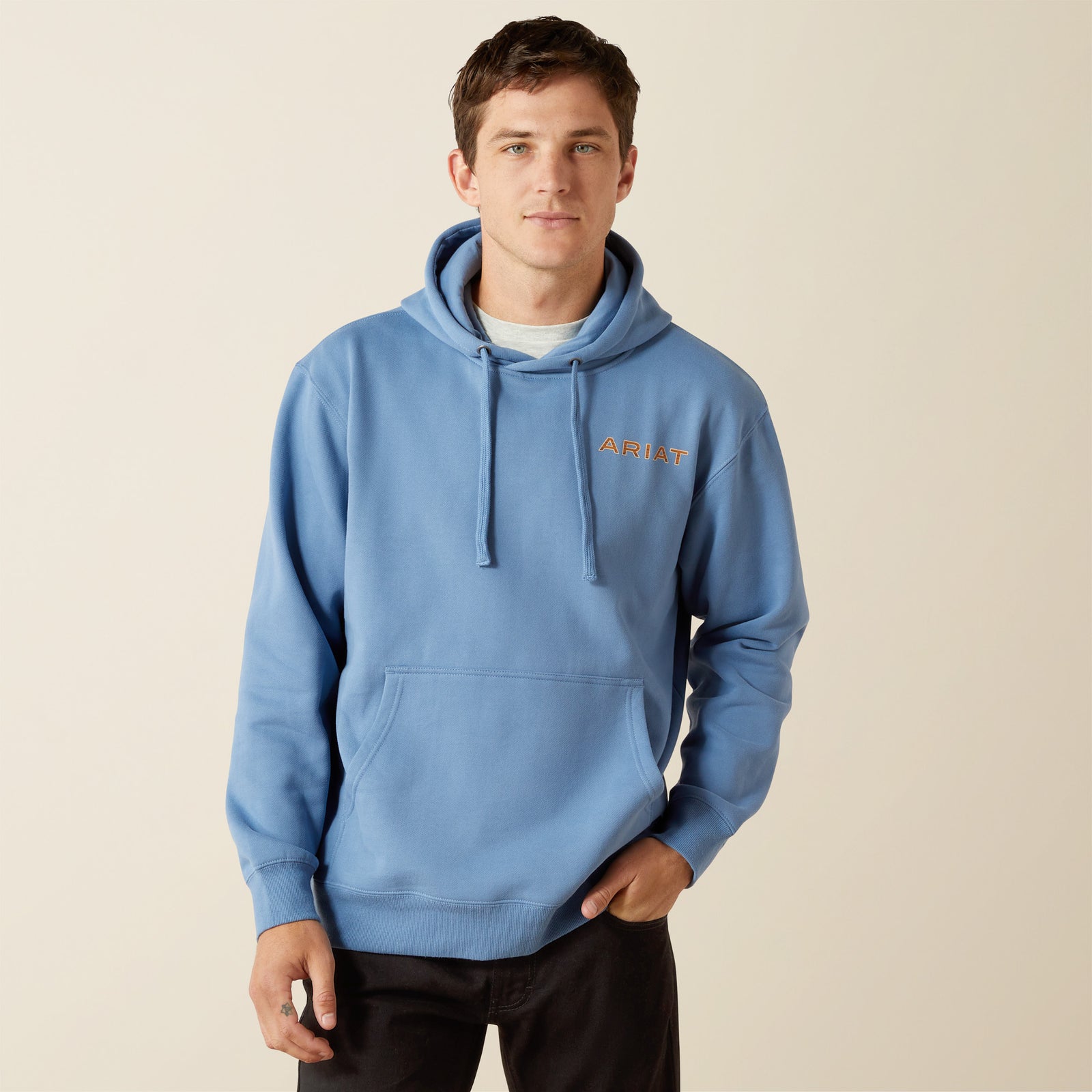 Ariat Men's Ariat Sun Valley Circle Hoodie, Coronet Blue