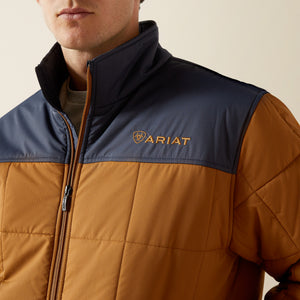 Ariat Men's Crius Insulated Jacket, Blue Nights/Almond Khaki