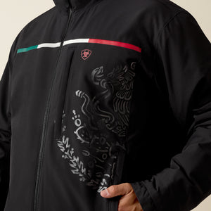 Ariat Men's Pioneer Stretchshell Mexico Jacket, Black