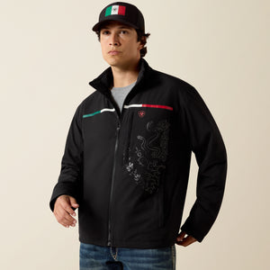 Ariat Men's Pioneer Stretchshell Mexico Jacket, Black