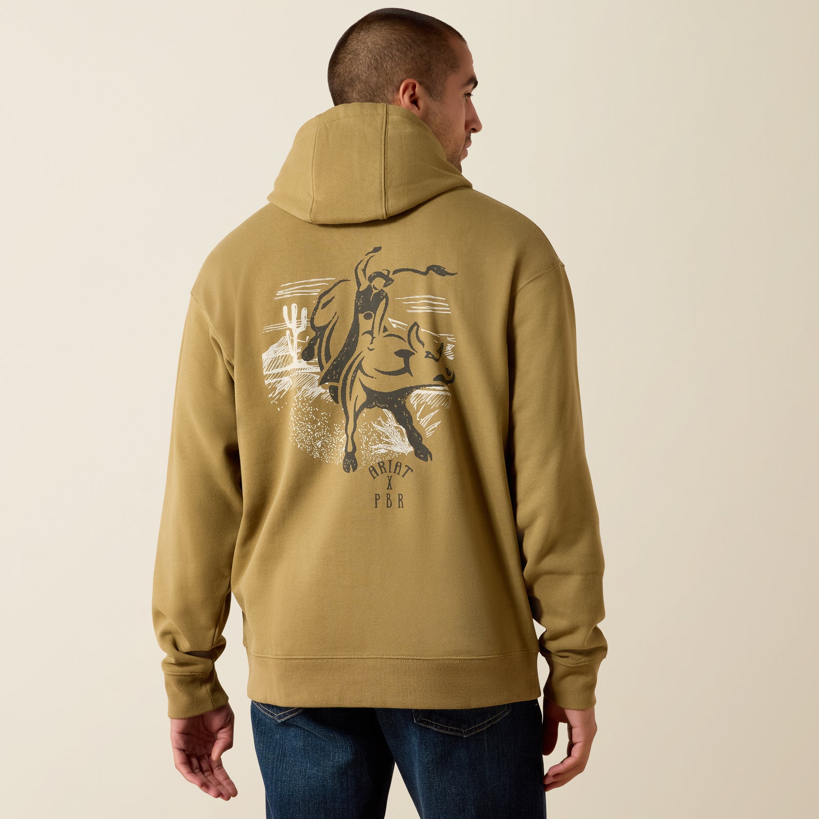 Ariat Men's PBR Hoodie, Gothic Olive