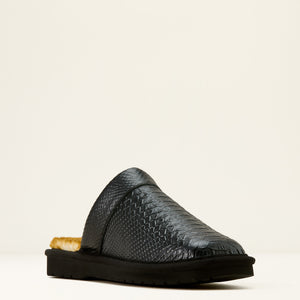 Ariat Men's Silversmith Square Toe Exotic Slipper, Black