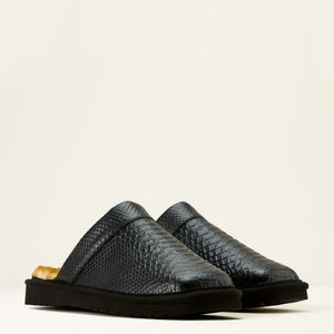 Ariat Men's Silversmith Square Toe Exotic Slipper, Black