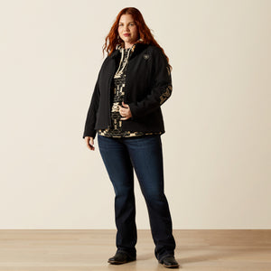 Ariat Women's Ariat Logo Softshell Jacket, Black/Southwest Minimal Print