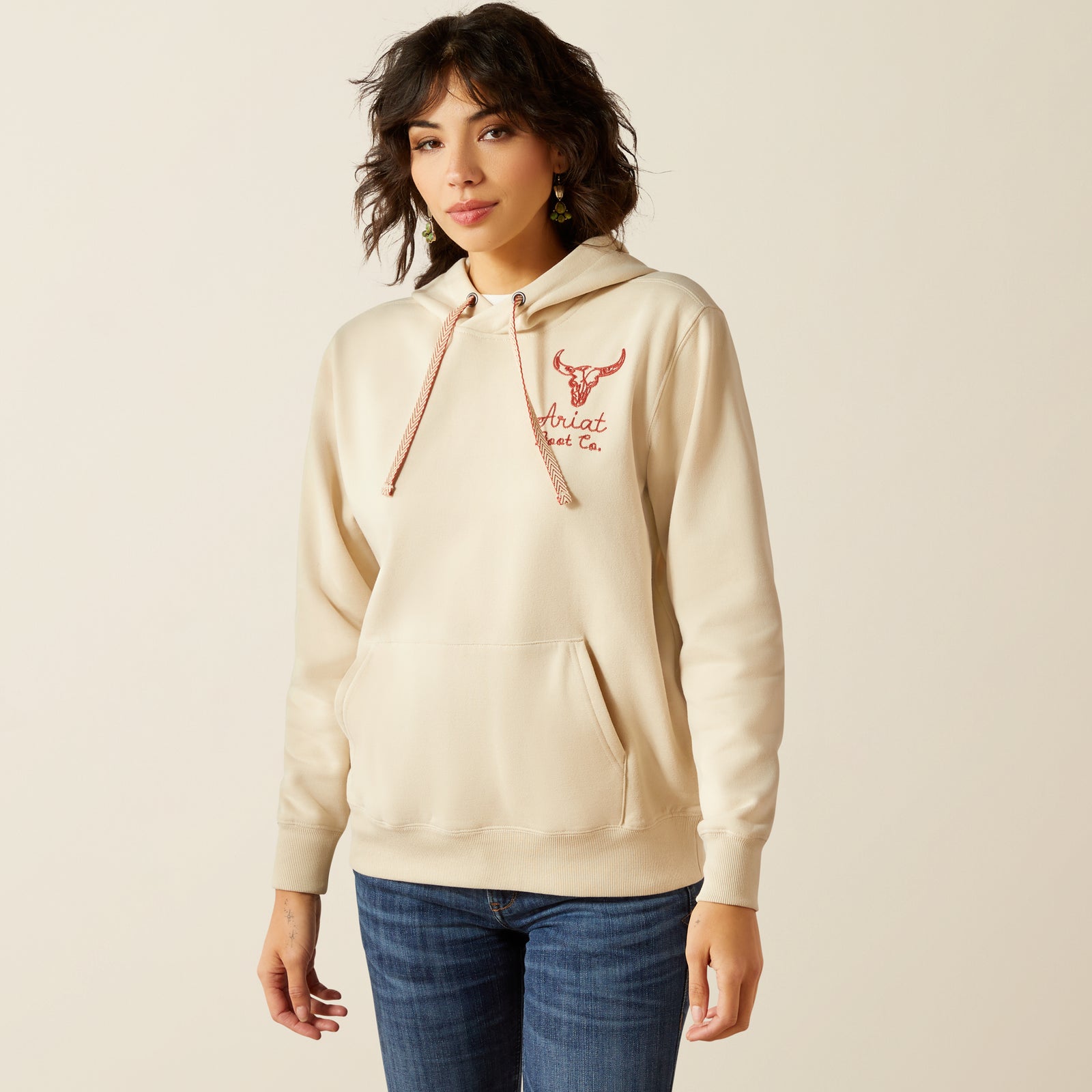 Ariat Women's Stitch Hoodie, Oyster Grey