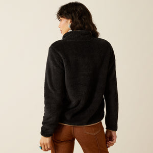 Ariat Women's Berber Snap Front Sweatshirt, Black