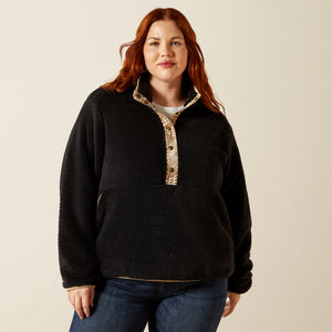 Ariat Women's Berber Snap Front Sweatshirt, Black