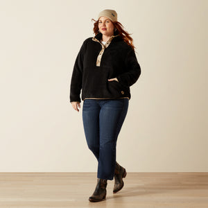 Ariat Women's Berber Snap Front Sweatshirt, Black