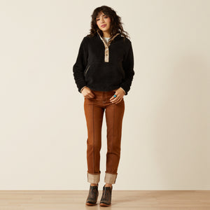 Ariat Women's Berber Snap Front Sweatshirt, Black