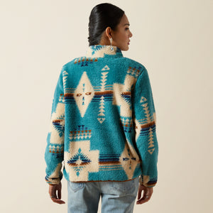 Ariat Women's Berber Snap Front Sweatshirt, Agave Southwest Print