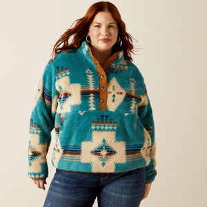 Ariat Women's Berber Snap Front Sweatshirt, Agave Southwest Print