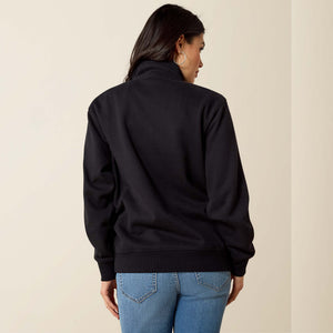 Ariat Women's Logo 1/2 Zip Sweatshirt, Black