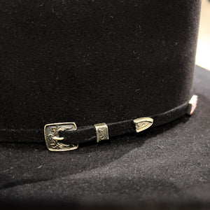 American Hat Company 100X Self Band Cowboy Hat, Black