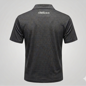 Texhorn Men's 4-Way Stretch Performance Polo, Black