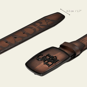 Cuadra Men's Bovine Leather Belt, Honey