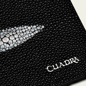 Cuadra Men's Stingray Wallet, Black