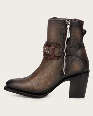 Cuadra Women's Bovine Leather Western Bootie, Honey Brown