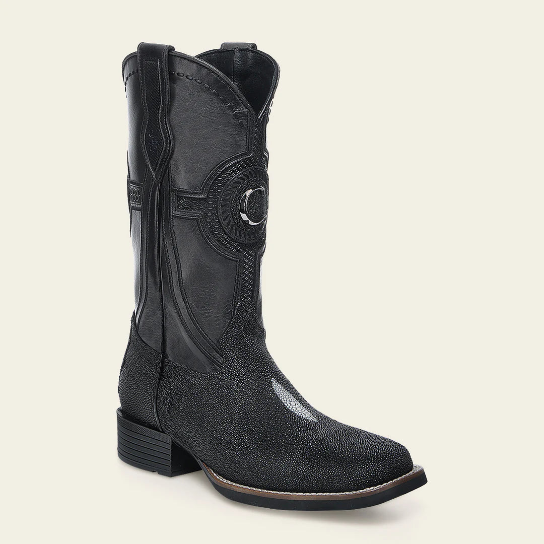 Cuadra Men's Stingray Square Toe Boot, Black