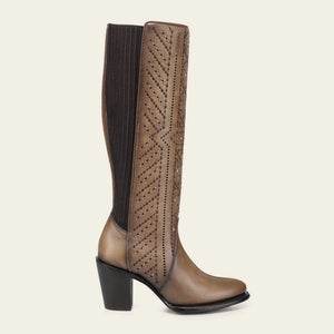 Cuadra Women's Bovine Tall Round Toe Boot, Almond