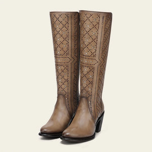 Cuadra Women's Bovine Tall Round Toe Boot, Almond