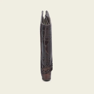 Cuadra Men's Ostrich Leg Leather Wallet, Chocolate