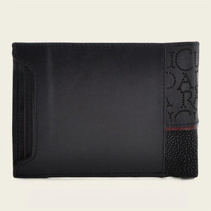 Cuadra Men's Stingray Leather Wallet, Black