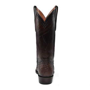 Cuadra Men's Ostrich Leather Pointed Toe Boot, Brown