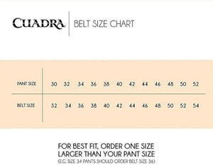 Cuadra Men's Bovine Leather Belt, Black