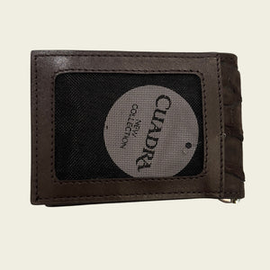 Cuadra Men's Porosus Crocodile & Bovine Leather Cardholder, Brown