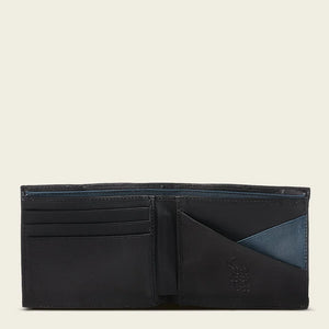 Cuadra Men's Alligator and Bovine Leather Wallet, Black