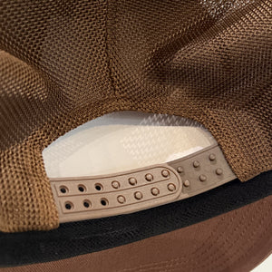Cuadra Unisex Caiman Emblem Bovine Leather Cap, Brown