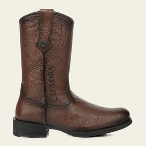 Cuadra Men's Deer Leather Round Toe Boot, Honey