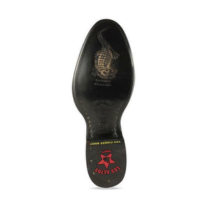 Los Altos Boots Men's Caiman Belly Roper Boot, Black