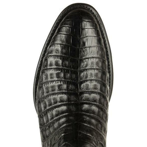 Los Altos Boots Men's Caiman Belly Roper Boot, Black