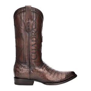 Cuadra Men's Caiman Belly Leather Round Toe Boot, Brown